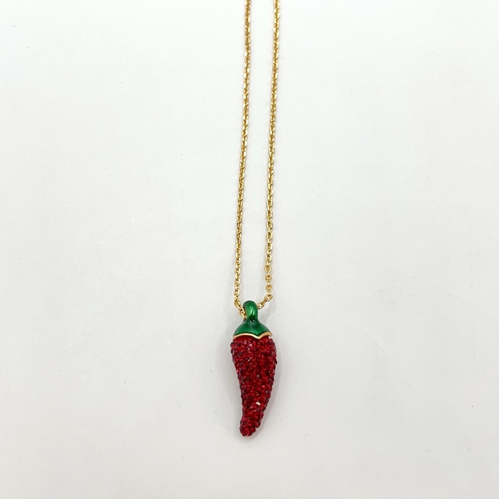 KS863-Kate Spade red pepper necklace